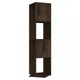 füstös tölgy színű szerelt fa forgószekrény 34,5x34,5x75,5 cm