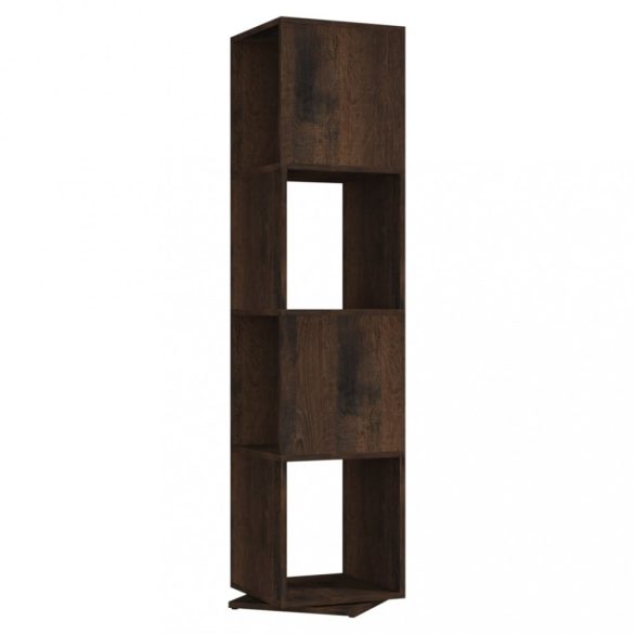 füstös tölgy színű szerelt fa forgószekrény 34,5x34,5x75,5 cm