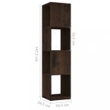 füstös tölgy színű szerelt fa forgószekrény 34,5x34,5x75,5 cm