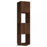 barna tölgyszínű szerelt fa forgószekrény 34,5x34,5x75,5 cm