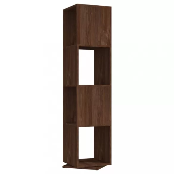 barna tölgyszínű szerelt fa forgószekrény 34,5x34,5x75,5 cm