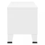 fehér fém ipari stílusú TV-szekrény 105 x 35 x 42 cm