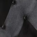 fekete és szürke valódi bőr magas háttámlájú fotel