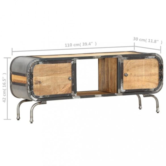 tömör mangófa TV-szekrény 110 x 30 x 42 cm