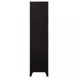 fekete acél zárható szekrény 90 x 45 x 180 cm