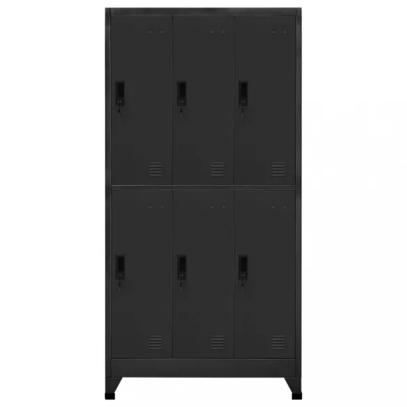 antracitszürke acél zárható szekrény 90 x 45 x 180 cm