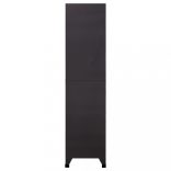 antracitszürke acél zárható szekrény 90 x 45 x 180 cm