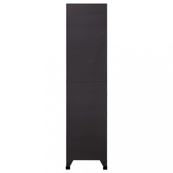 antracitszürke acél zárható szekrény 90 x 45 x 180 cm