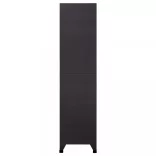 antracitszürke-fehér acél zárható szekrény 90 x 45 x 180 cm