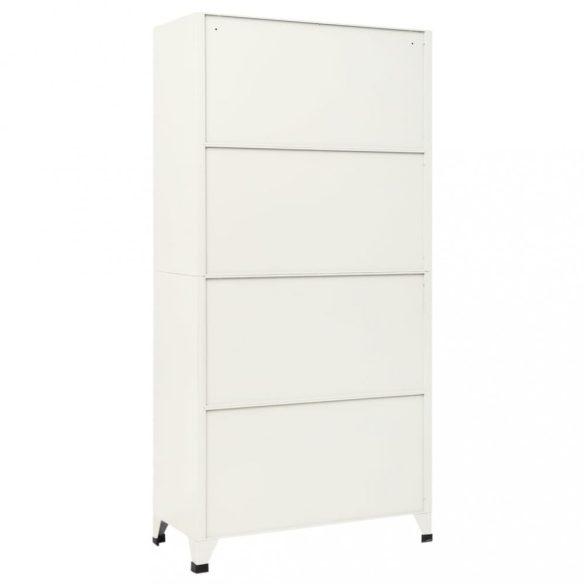 szürke-kék acél zárható szekrény 90 x 45 x 180 cm