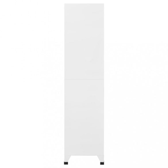 világos- és sötétszürke acél zárható szekrény 90 x 45 x 180 cm