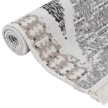 fekete-szürke pamutszőnyeg 120 x 180 cm