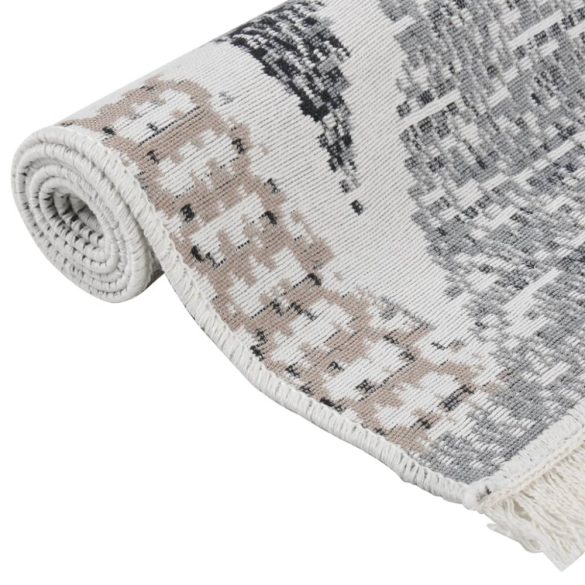 fekete-szürke pamutszőnyeg 120 x 180 cm