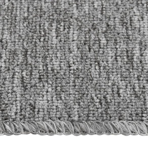 15 db szürke négyszögű csúszásmentes lépcsőszőnyeg 75 x 20 cm