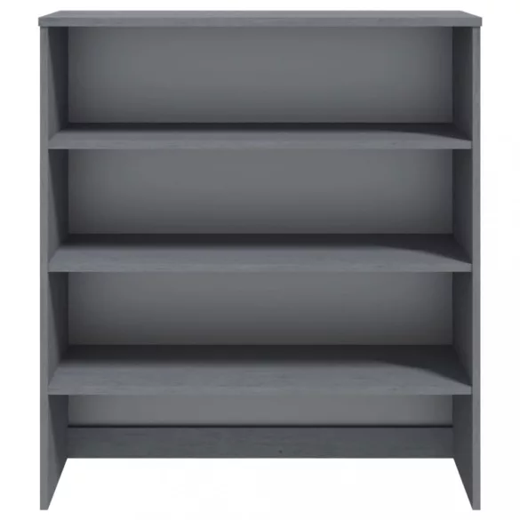 HAMAR sötétszürke tömör fenyőfa felső szekrény 90 x 30 x 100 cm