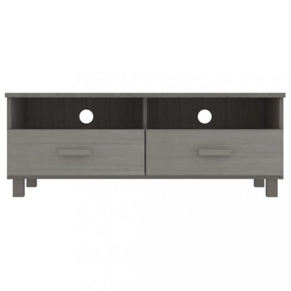 HAMAR világosszürke tömör fenyőfa TV-szekrény 106 x 40 x 40 cm