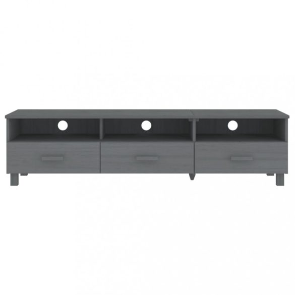 HAMAR sötétszürke tömör fenyőfa TV-szekrény 158 x 40 x 40 cm