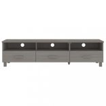 HAMAR világosszürke tömör fenyőfa TV-szekrény 158 x 40 x 40 cm