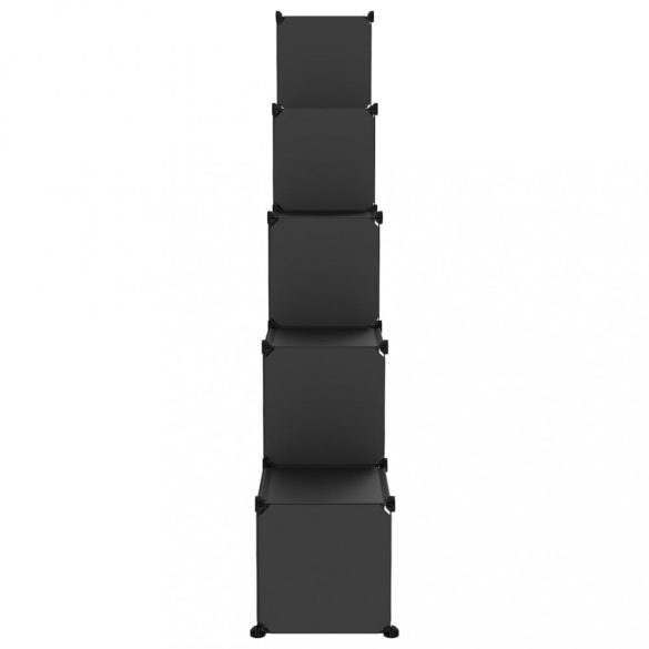 fekete polipropilén tárolókocka 15 db kockával