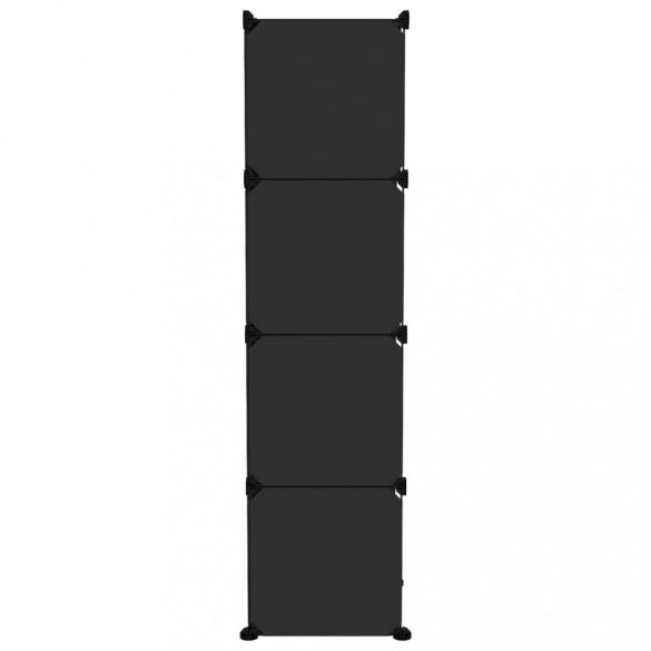 fekete polipropilén tárolókocka 12 db kockával