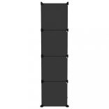 fekete polipropilén tárolókocka 9 db kockával