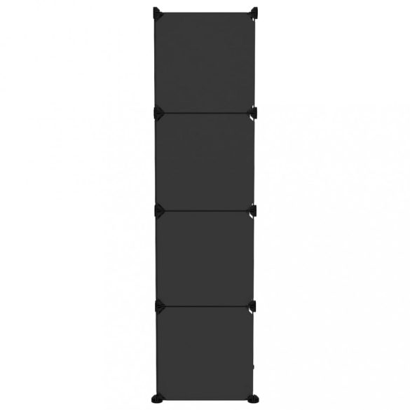 fekete polipropilén tárolókocka 9 db kockával