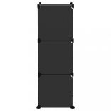 fekete polipropilén tárolókocka 6 db kockával