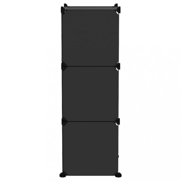 fekete polipropilén tárolókocka 6 db kockával