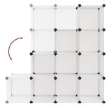 átlátszó polipropilén tárolókocka 12 db kockával