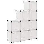 átlátszó polipropilén tárolókocka 9 db kockával