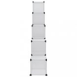 átlátszó PP tárolókocka-rendszerező 15 kockával és ajtókkal