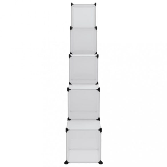 átlátszó PP tárolókocka-rendszerező 15 kockával és ajtókkal