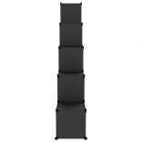 fekete polipropilén tárolókocka 15 db kockával és ajtókkal