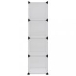 átlátszó PP tárolókocka-rendszerező 12 kockával és ajtókkal