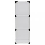 átlátszó PP tárolókocka-rendszerező 9 kockával és ajtókkal