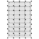 átlátszó polipropilén cipőtartó 93 x 36,5 x 140 cm