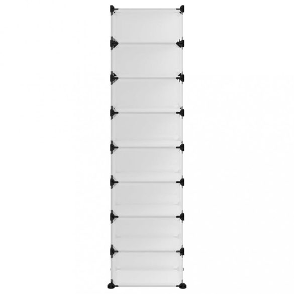 átlátszó polipropilén cipőtartó 93 x 36,5 x 140 cm