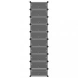 fekete polipropilén cipőtartó 44 x 32 x 174 cm