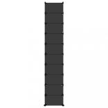 fekete polipropilén cipőtartó 44 x 32 x 174 cm