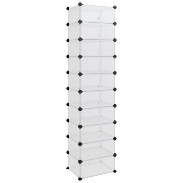 átlátszó polipropilén cipőtartó 44x32x174 cm