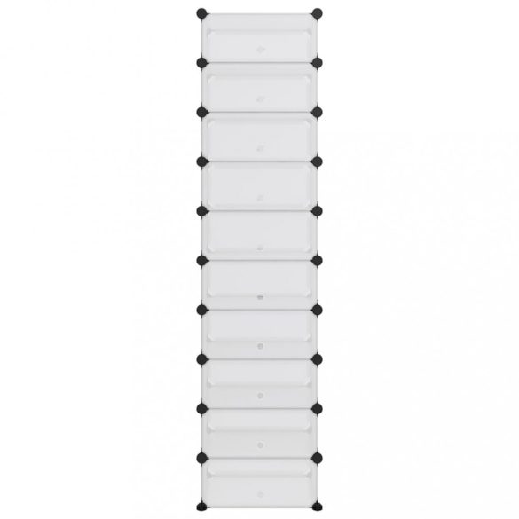 átlátszó polipropilén cipőtartó 44x32x174 cm