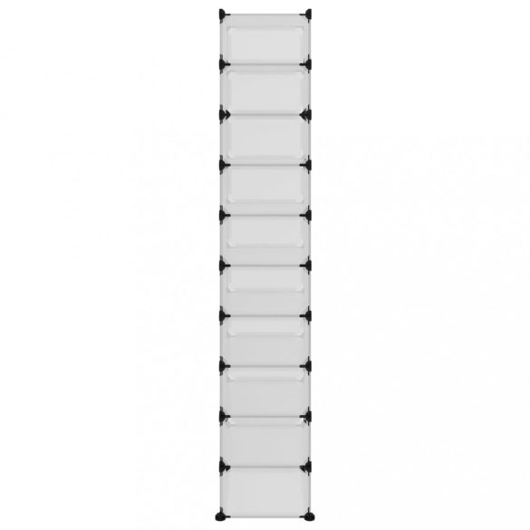 átlátszó polipropilén cipőtartó 44x32x174 cm