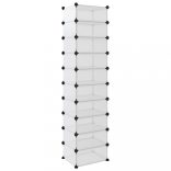 átlátszó polipropilén cipőtartó 44x32x174 cm