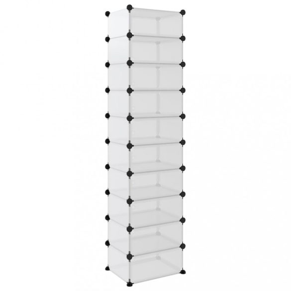 átlátszó polipropilén cipőtartó 44x32x174 cm