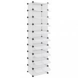 átlátszó polipropilén cipőtartó 44x32x174 cm