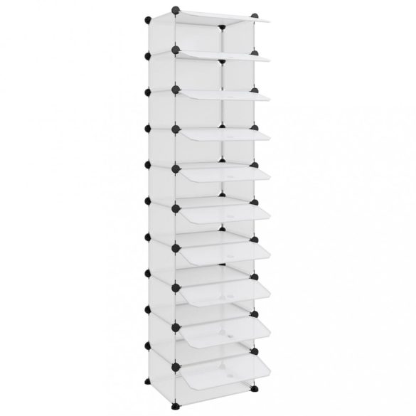 átlátszó polipropilén cipőtartó 44x32x174 cm