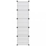 átlátszó polipropilén cipőtartó 44 x 31,5 x 153,5 cm