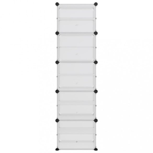 átlátszó polipropilén cipőtartó 44 x 31,5 x 153,5 cm