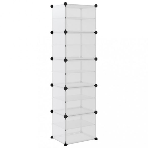 átlátszó polipropilén cipőtartó 44 x 31,5 x 153,5 cm