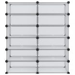 átlátszó polipropilén cipőtartó 94,5x36,5x106 cm